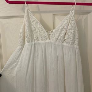 White maxi dress